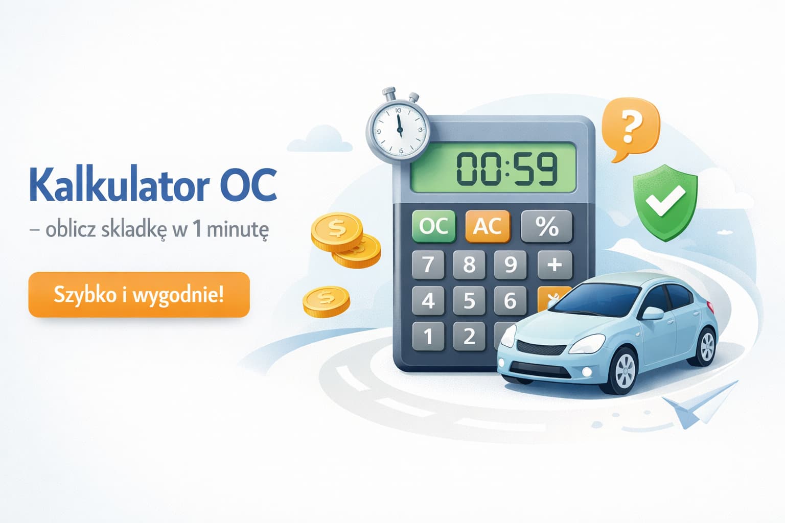Kalkulator OC – oblicz składkę w 1 minutę