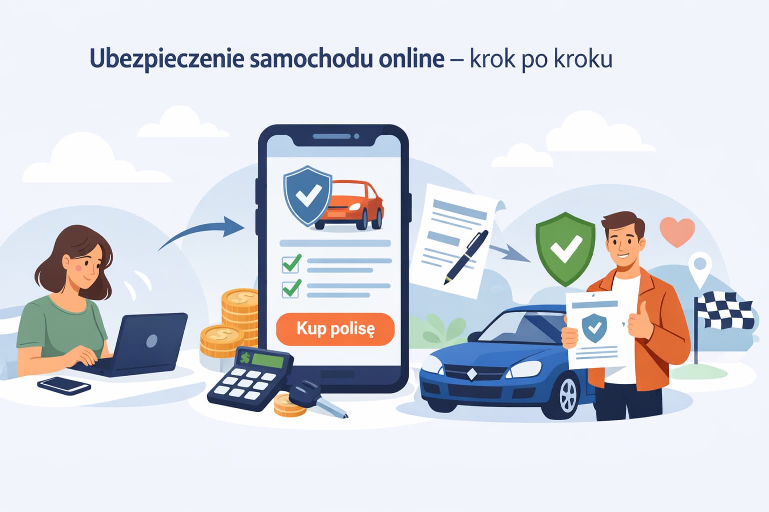 Ubezpieczenie samochodu online – krok po kroku
