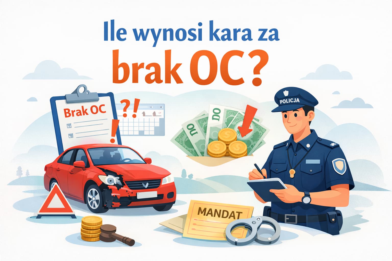 Ile wynosi kara za brak OC i kiedy grozi mandat